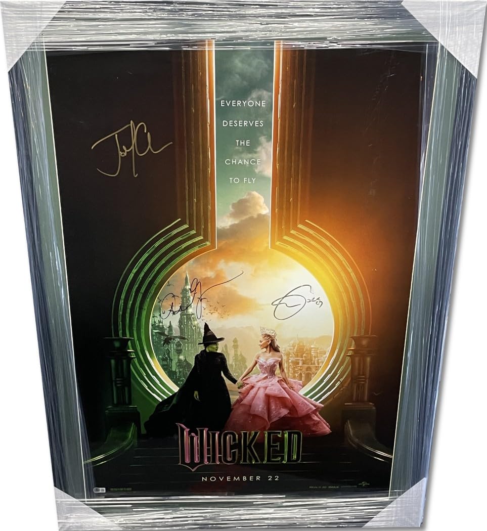 Wicked ウィキッド サイン入りフライヤー Amazon.com: Wicked Signed Cast Autographed 27x40 Poster Ariana